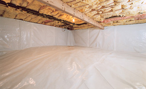 Crawl Space Moisture Barrier After in Ithaca