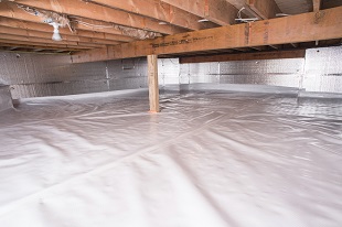 crawl space vapor barrier in Fairport installed by our contractors