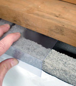 Block wall clear covering for wet crawl spaces in Geneva