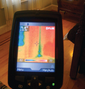 Infrared Camera can reveal air leaks in Ithaca