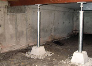 Crawl space jack post installation 