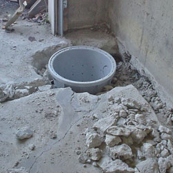 Placing a sump pit in a Newark home