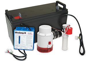 a battery backup sump pump system in Penfield