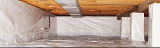 an encapsulated crawl space system in Fairport