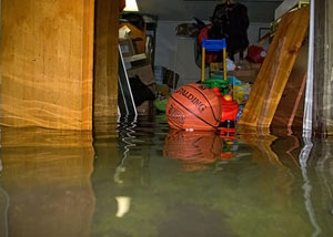 Flooded basement in Rochester