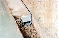 French drain or drain tile being installed on the perimeter in Hartville, OH