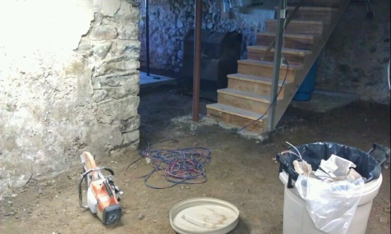 This unfinished basement was constantly damp and musty!