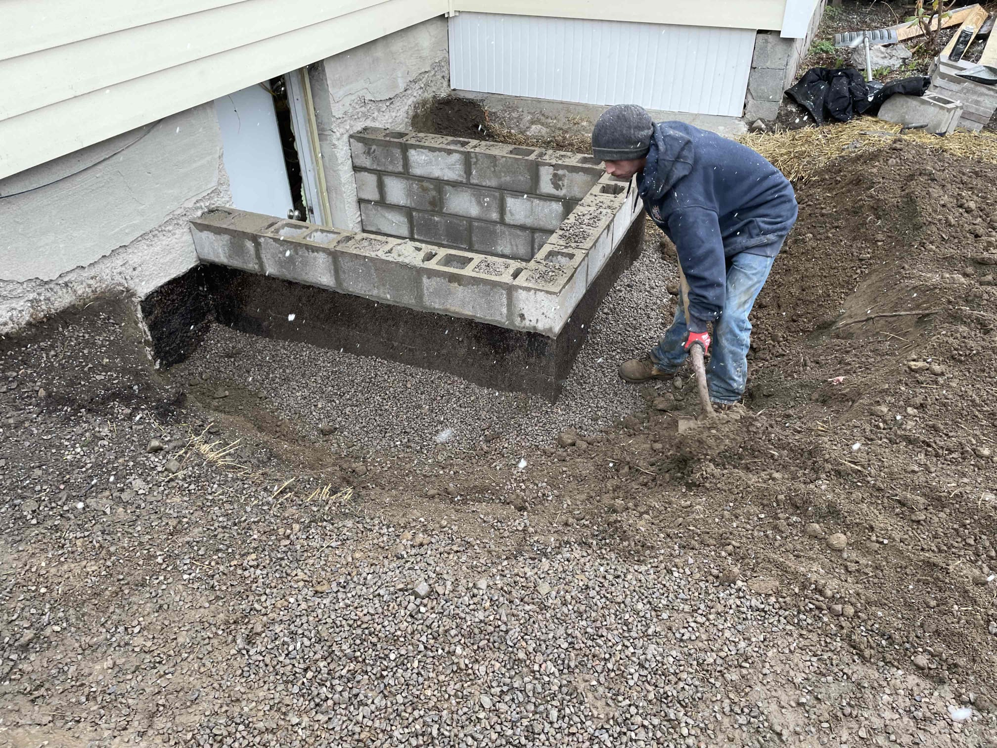 After the foundation work was completed