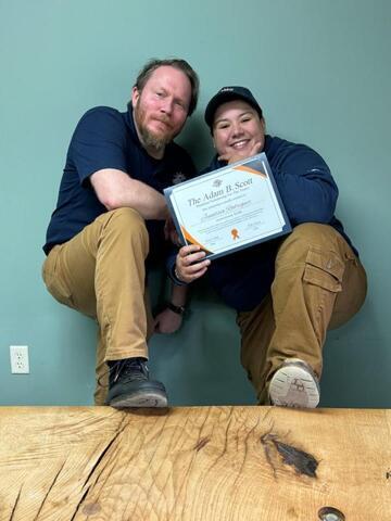 Jenni Receiving Her Award