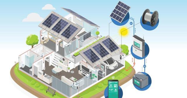 image of home showing all the parts of installing solar