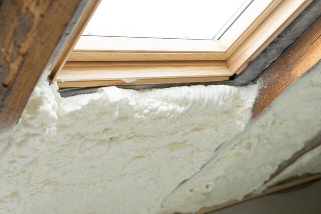 home attic with insulation